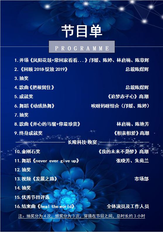 长隆科技年会暨新年晚宴