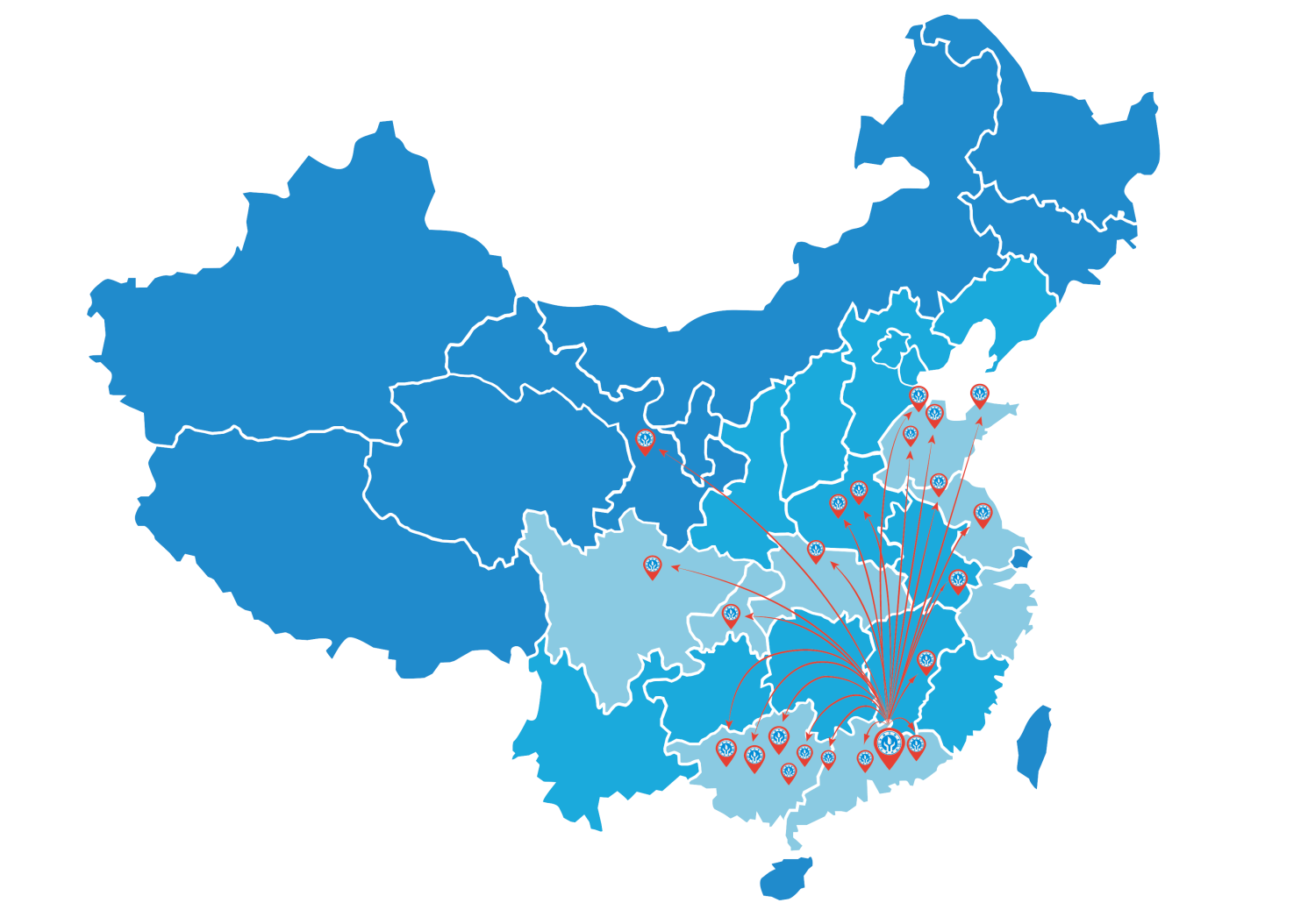 长隆全国工厂布局